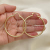 Oro Laminado Large Hoop, Gold Filled Style Hollow Design, Polished, Golden Finish, 5.134.020.50