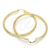 Oro Laminado Large Hoop, Gold Filled Style Hollow Design, Polished, Golden Finish, 5.134.020.50