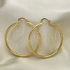 Oro Laminado Large Hoop, Gold Filled Style Hollow Design, Polished, Golden Finish, 5.134.020.50