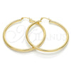 Oro Laminado Large Hoop, Gold Filled Style Hollow Design, Polished, Golden Finish, 5.134.020.50