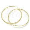 Oro Laminado Extra Large Hoop, Gold Filled Style Hollow Design, Polished, Golden Finish, 5.134.017.65