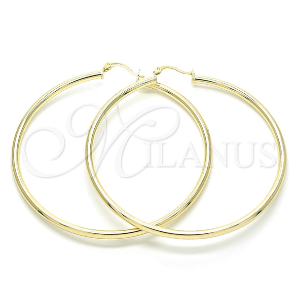 Oro Laminado Extra Large Hoop, Gold Filled Style Hollow Design, Polished, Golden Finish, 5.134.017.65