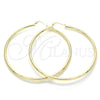 Oro Laminado Extra Large Hoop, Gold Filled Style Hollow Design, Polished, Golden Finish, 5.134.017.65