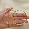 Oro Laminado Extra Large Hoop, Gold Filled Style Hollow Design, Polished, Golden Finish, 5.134.016.70