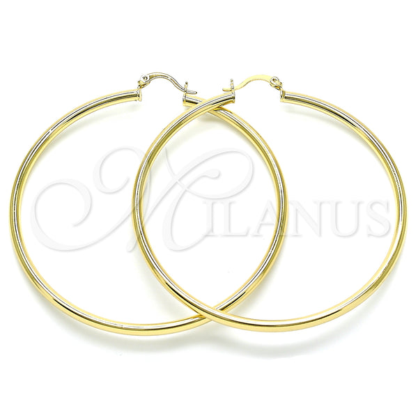 Oro Laminado Extra Large Hoop, Gold Filled Style Hollow Design, Polished, Golden Finish, 5.134.016.70