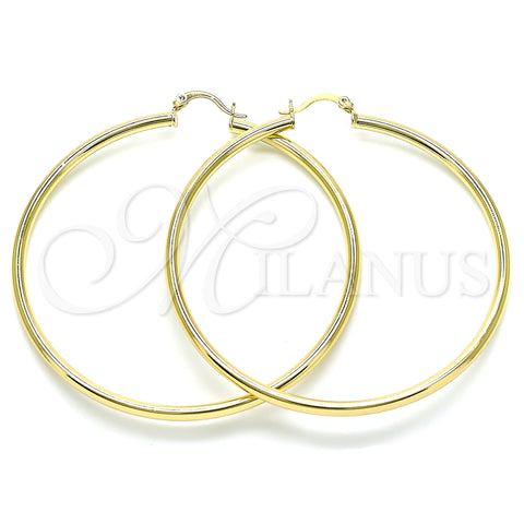 Oro Laminado Extra Large Hoop, Gold Filled Style Hollow Design, Polished, Golden Finish, 5.134.016.70