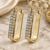 Oro Laminado Medium Hoop, Gold Filled Style with White Cubic Zirconia, Polished, Golden Finish, 5.141.022