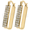 Oro Laminado Medium Hoop, Gold Filled Style with White Cubic Zirconia, Polished, Golden Finish, 5.141.022