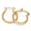 Oro Laminado Small Hoop, Gold Filled Style Polished, Golden Finish, 5.134.013.15