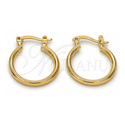 Oro Laminado Small Hoop, Gold Filled Style Polished, Golden Finish, 5.134.013.15