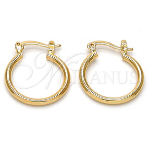 Oro Laminado Small Hoop, Gold Filled Style Polished, Golden Finish, 5.134.013.15