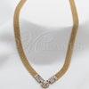 Oro Laminado Basic Necklace, Gold Filled Style Polished, Golden Finish, 013.001.18 Necklace