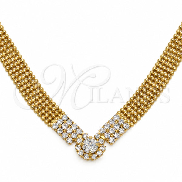 Oro Laminado Basic Necklace, Gold Filled Style Polished, Golden Finish, 013.001.18 Necklace
