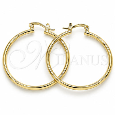 Oro Laminado Medium Hoop, Gold Filled Style Polished, Golden Finish, 5.134.010.30