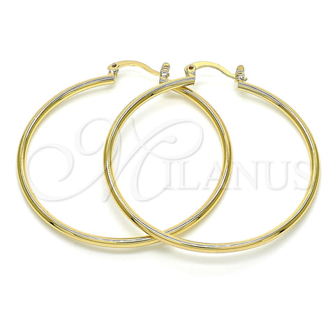 Oro Laminado Medium Hoop, Gold Filled Style Polished, Golden Finish, 5.134.008.40
