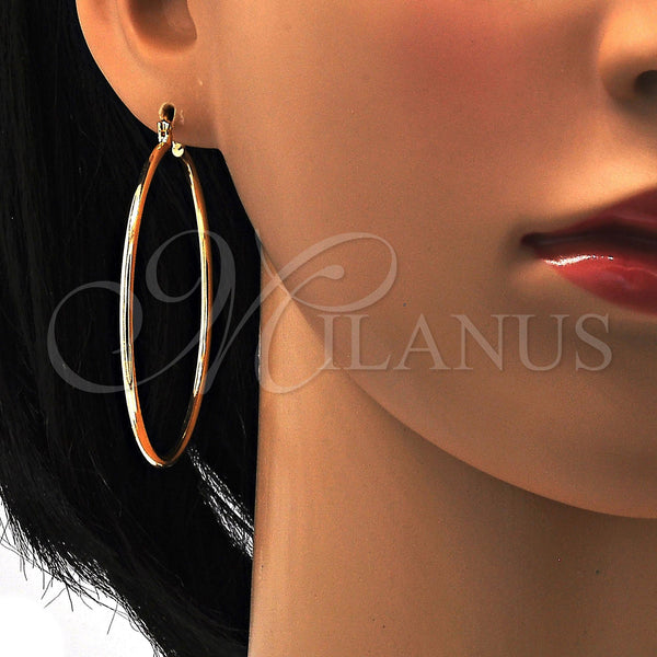 Oro Laminado Large Hoop, Gold Filled Style Polished, Golden Finish, 5.134.006.50