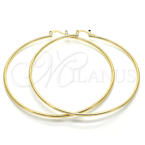 Oro Laminado Extra Large Hoop, Gold Filled Style Polished, Golden Finish, 5.134.002.70