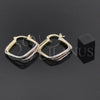 Oro Laminado Medium Hoop, Gold Filled Style Diamond Cutting Finish, Tricolor, 5.138.032