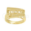 Oro Laminado Elegant Ring, Gold Filled Style Greek Key Design, Polished, Golden Finish, 5.175.011.07 (Size 7)
