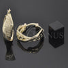 Oro Laminado Small Hoop, Gold Filled Style Twist Design, Diamond Cutting Finish, Golden Finish, 5.155.017