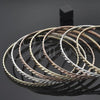 Gold Plated Semanario Bangle, Diamond Cutting Finish, Tricolor, 03.49.0004.05 (04 MM Thickness, Size 5 (2.50 Diameter))