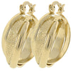 Oro Laminado Small Hoop, Gold Filled Style Twist Design, Matte Finish, Golden Finish, 5.159.001.1