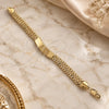Oro Laminado ID Bracelet, Gold Filled Style Curb Design, Polished, Golden Finish, 5.227.003 (140 Gauge, 8 Inches Length)
