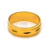 Oro Laminado Wedding Ring, Gold Filled Style Diamond Cutting Finish, Golden Finish, 01.63.0509.06 (Size 6)
