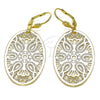 Oro Laminado Dangle Earring, Gold Filled Style Polished, Golden Finish, 5.092.012