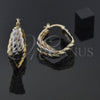 Oro Laminado Medium Hoop, Gold Filled Style Diamond Cutting Finish, Tricolor, 5.154.013