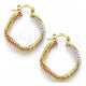 Argolla Mediana 5.142.031 Oro Laminado, Diamantado, Tres Tonos