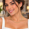 Oro Laminado Basic Necklace, Gold Filled Style Curb Design, Polished, Golden Finish, 5.222.008.16 (0.60 Gauge, 02 MM Thickness, 16 Inches Length)