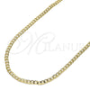 Oro Laminado Basic Necklace, Gold Filled Style Curb Design, Polished, Golden Finish, 5.222.008.18 (0.60 Gauge, 02 MM Thickness, 18 Inches Length)