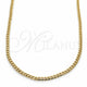 Oro Laminado Basic Necklace, Gold Filled Style Curb Design, Polished, Golden Finish, 5.222.008.18 (0.60 Gauge, 02 MM Thickness, 18 Inches Length)