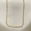Oro Laminado Basic Necklace, Gold Filled Style Curb Design, Polished, Golden Finish, 5.222.008.20 (0.60 Gauge, 02 MM Thickness, 20 Inches Length)