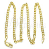 Oro Laminado Basic Necklace, Gold Filled Style Curb Design, Polished, Golden Finish, 5.222.007.16 (0.80 Gauge, Thickness, 16 Inches Length)