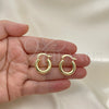 Oro Laminado Small Hoop, Gold Filled Style Hollow Design, Polished, Golden Finish, 5.134.028.15