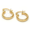 Oro Laminado Small Hoop, Gold Filled Style Hollow Design, Polished, Golden Finish, 5.134.028.15