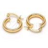 Oro Laminado Small Hoop, Gold Filled Style Hollow Design, Polished, Golden Finish, 5.134.028.15