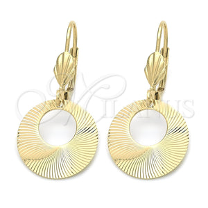 Oro Laminado Dangle Earring, Gold Filled Style Polished, Golden Finish, 5.107.005