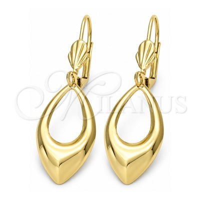 Oro Laminado Dangle Earring, Gold Filled Style Polished, Golden Finish, 5.071.012