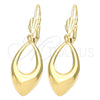 Oro Laminado Dangle Earring, Gold Filled Style Polished, Golden Finish, 5.071.012