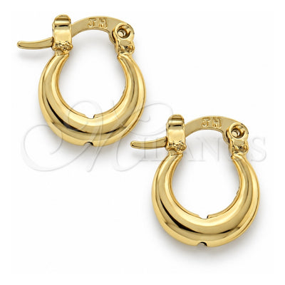Oro Laminado Small Hoop, Gold Filled Style Polished, Golden Finish, 02.63.1542