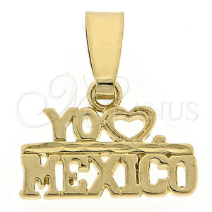 Oro Laminado Fancy Pendant, Gold Filled Style Polished, Golden Finish, 5.181.031