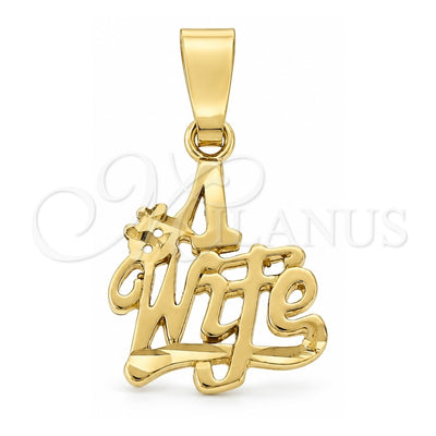 Oro Laminado Fancy Pendant, Gold Filled Style Polished, Golden Finish, 5.181.018