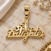 Oro Laminado Fancy Pendant, Gold Filled Style Diamond Cutting Finish, Golden Finish, 5.181.010