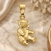 Oro Laminado Fancy Pendant, Gold Filled Style Teddy Bear Design, Polished, Golden Finish, 5.183.007