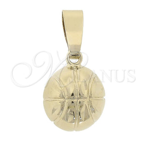 Oro Laminado Fancy Pendant, Gold Filled Style Polished, Golden Finish, 5.183.031