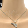 Oro Laminado Fancy Pendant, Gold Filled Style Diamond Cutting Finish, Golden Finish, 5.183.040