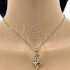 Oro Laminado Fancy Pendant, Gold Filled Style Anchor Design, Polished, Golden Finish, 5.187.029